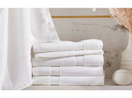 Waldorf Astoria 100% Cotton White Bath Sheets (no barcode)