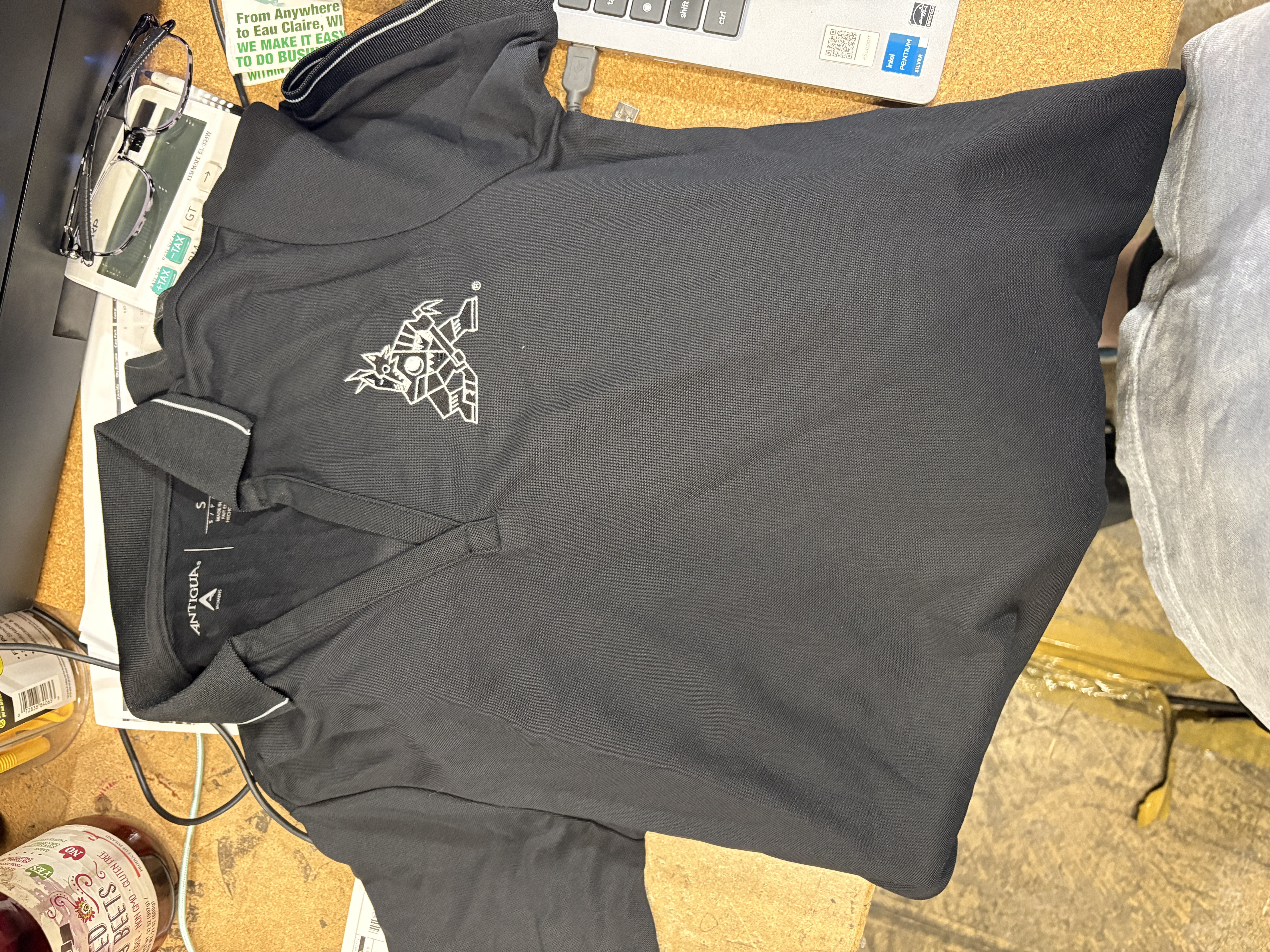 Antigua Ladies Black Phoenix Coyotes Polo Shirts