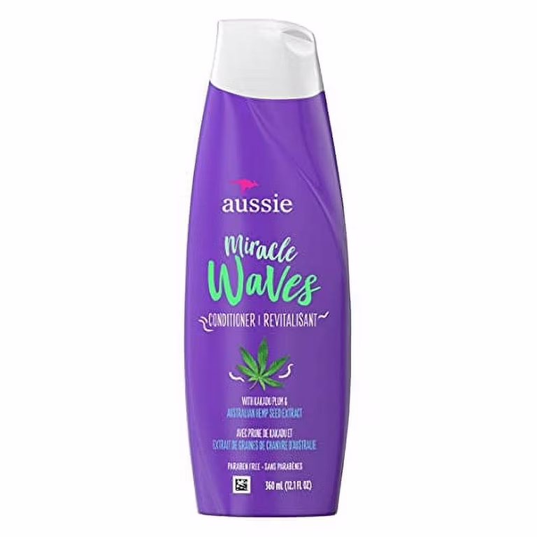 Aussie 12.1oz.Waves Miracle Conditioner w/Hemp Seed Oil