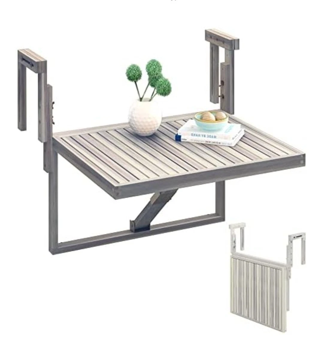 -Toronto Balcony Table, Organic White