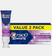 Crest 3-D white advanced Glamorous White Toothpaste 2 Pack