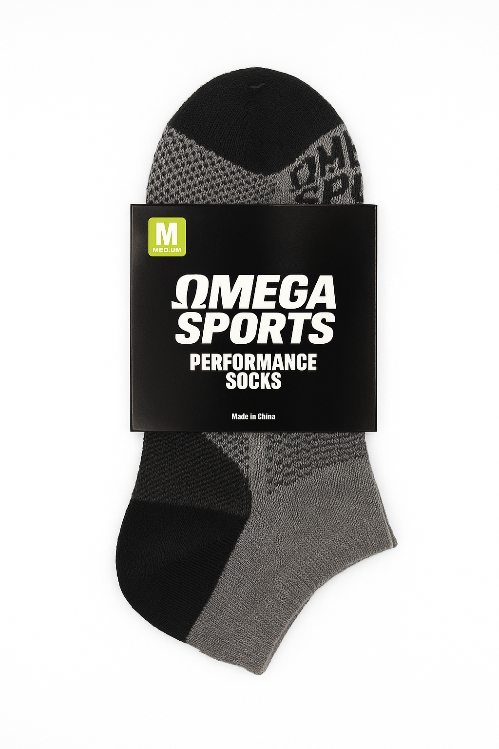 Omega Sports 3 Pak Socks OMS-732-9-GRBK