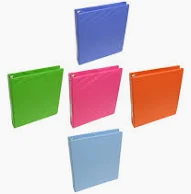 Wilson Jones .5" 3 Ring Binders                                                                                                Orange, Blue and Green