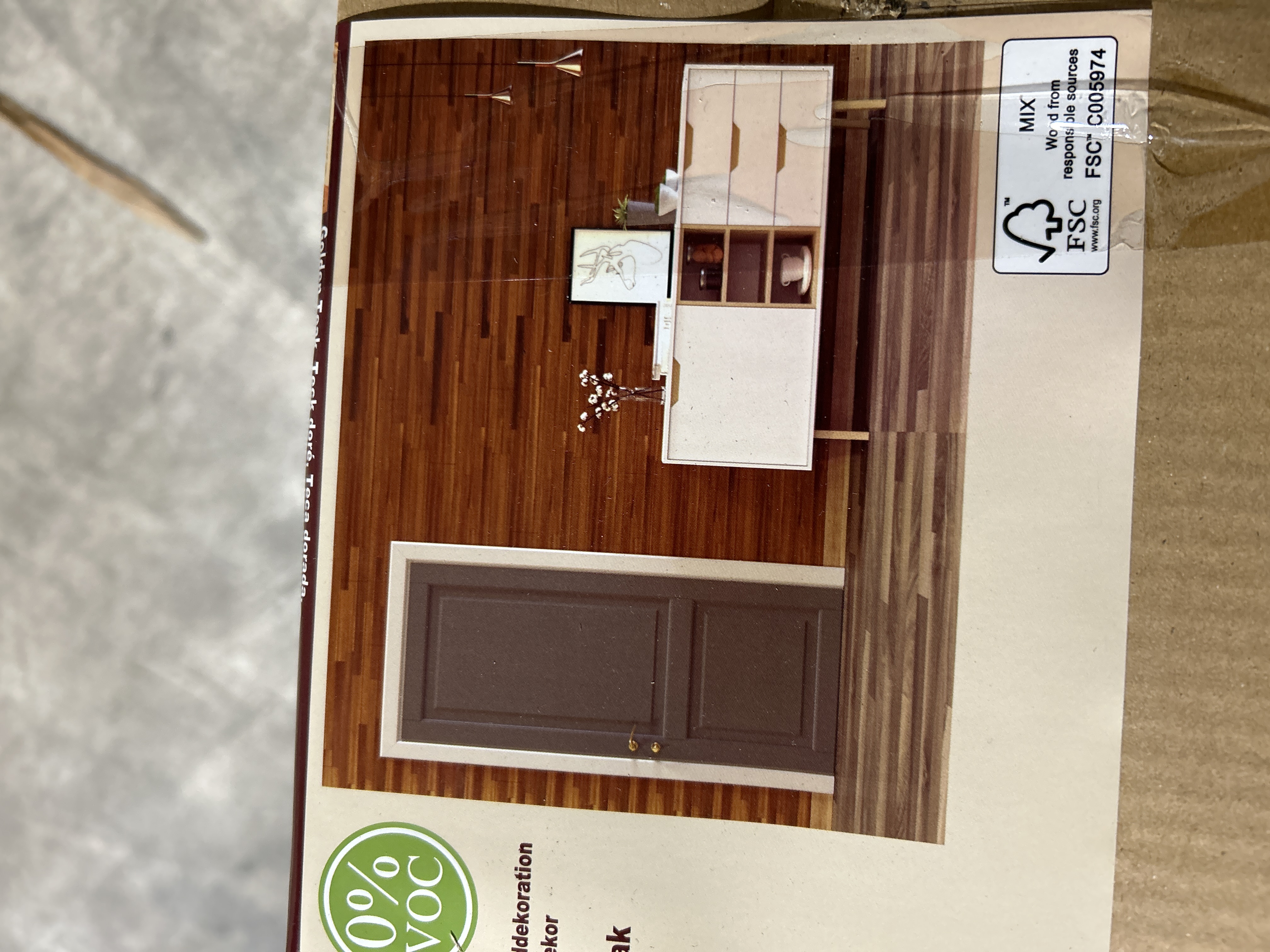 -Acacia Shiplap FSC 1219x152x10mm, Golden Teak