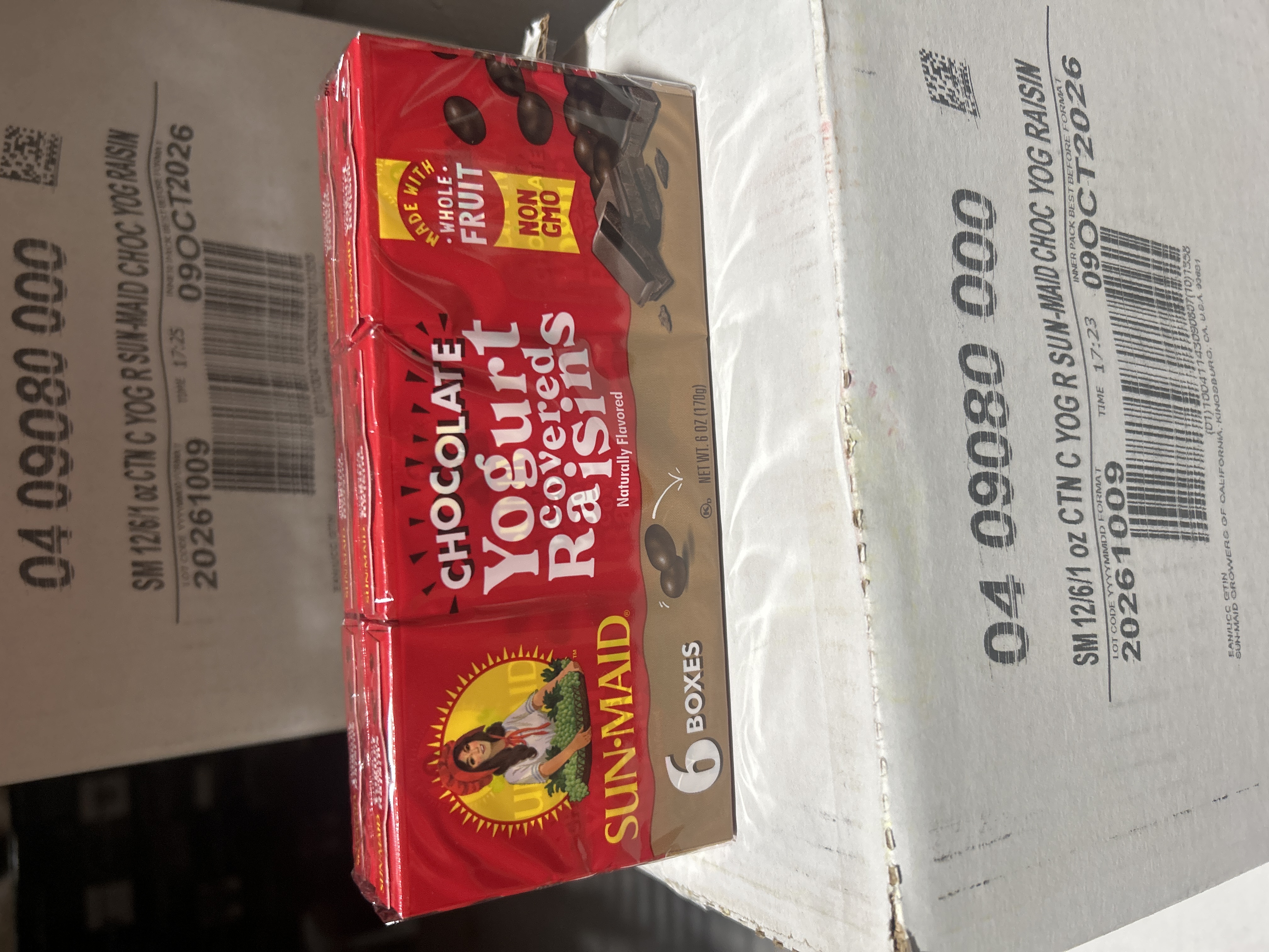 Sun Maid 6ct Chocolate Yogurt Raisins