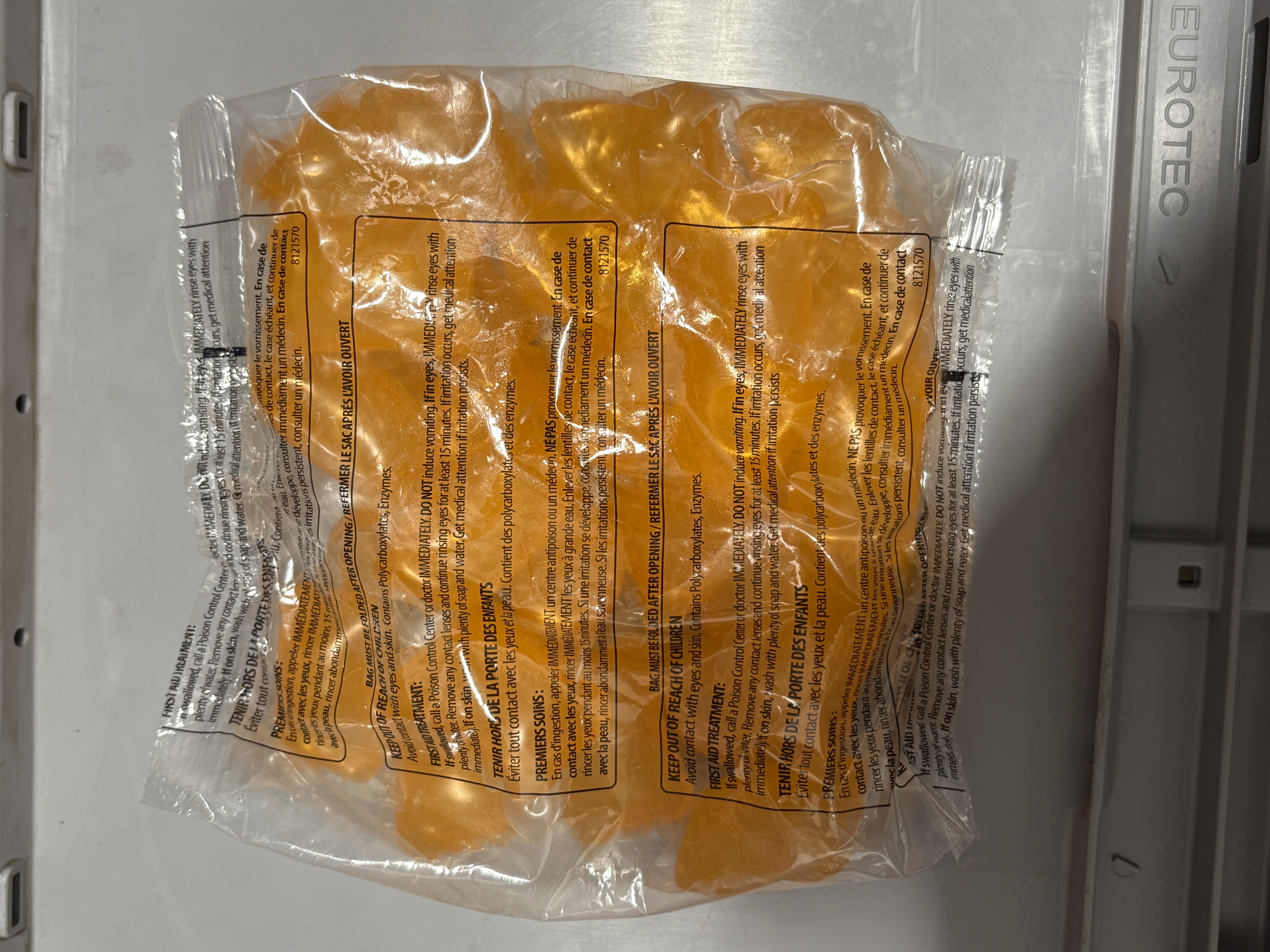 Finish 21ct Orange Blank Package Dishwasher Pods (no Labels No UPC)