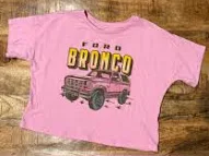 Ford Bronco pink tee shirt 7/8